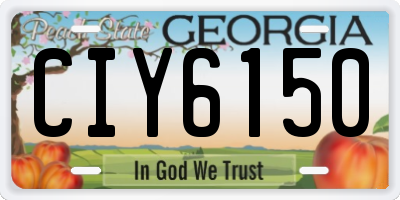 GA license plate CIY6150
