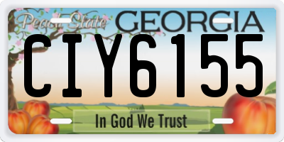 GA license plate CIY6155