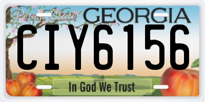 GA license plate CIY6156