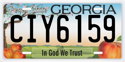 GA license plate CIY6159