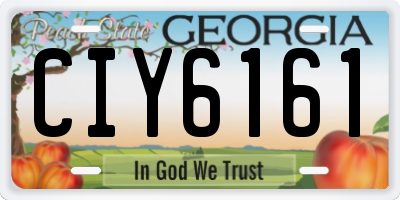 GA license plate CIY6161