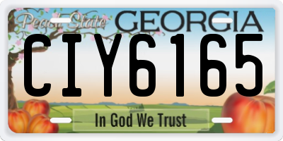 GA license plate CIY6165