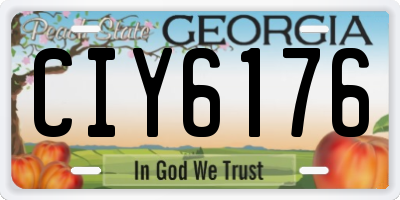 GA license plate CIY6176