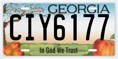 GA license plate CIY6177