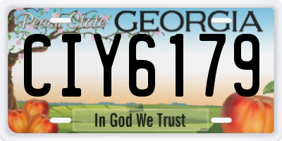 GA license plate CIY6179