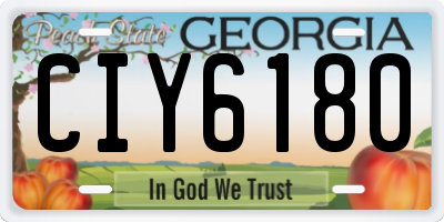 GA license plate CIY6180