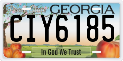 GA license plate CIY6185