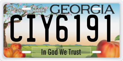 GA license plate CIY6191