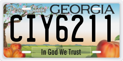 GA license plate CIY6211