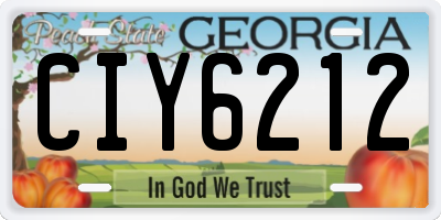 GA license plate CIY6212