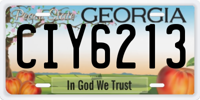 GA license plate CIY6213