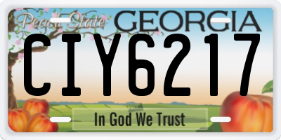 GA license plate CIY6217