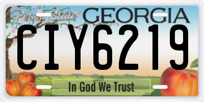 GA license plate CIY6219