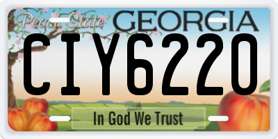 GA license plate CIY6220