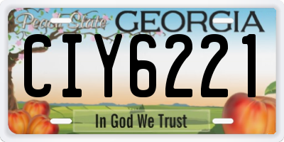 GA license plate CIY6221