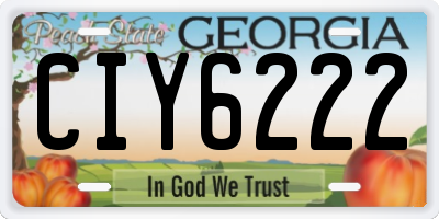 GA license plate CIY6222
