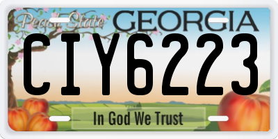 GA license plate CIY6223
