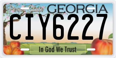 GA license plate CIY6227
