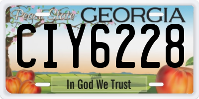 GA license plate CIY6228