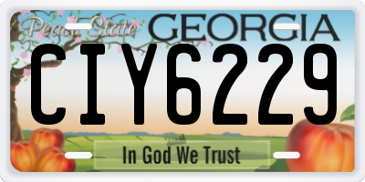 GA license plate CIY6229