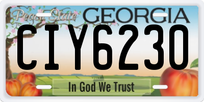 GA license plate CIY6230