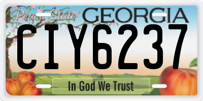 GA license plate CIY6237