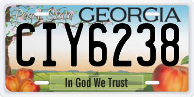 GA license plate CIY6238