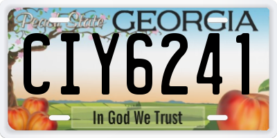 GA license plate CIY6241