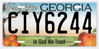 GA license plate CIY6244