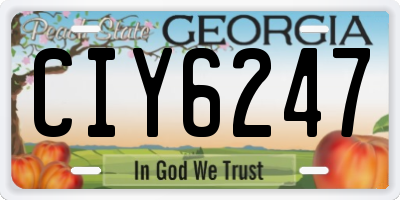 GA license plate CIY6247
