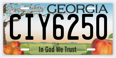 GA license plate CIY6250