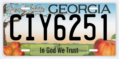 GA license plate CIY6251