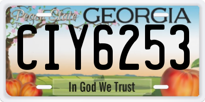 GA license plate CIY6253