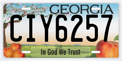 GA license plate CIY6257