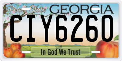 GA license plate CIY6260
