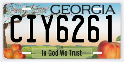 GA license plate CIY6261