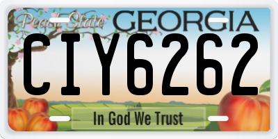 GA license plate CIY6262