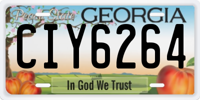 GA license plate CIY6264