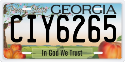GA license plate CIY6265
