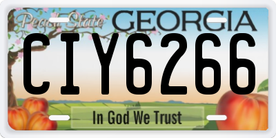 GA license plate CIY6266