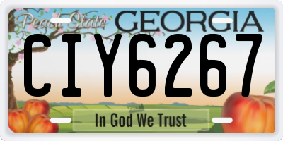 GA license plate CIY6267