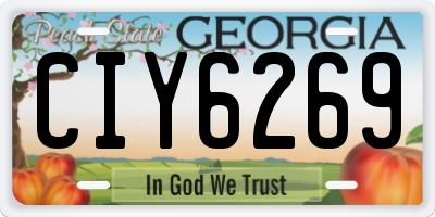 GA license plate CIY6269