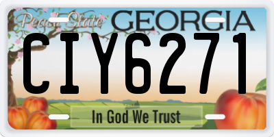 GA license plate CIY6271