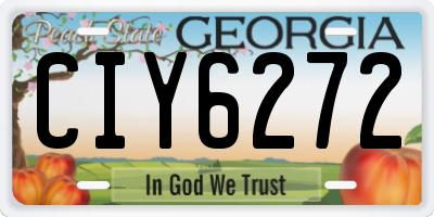 GA license plate CIY6272
