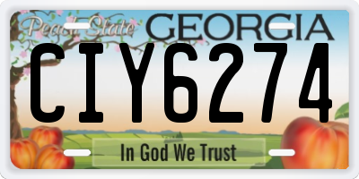 GA license plate CIY6274