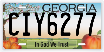 GA license plate CIY6277