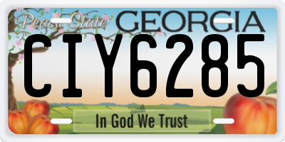 GA license plate CIY6285