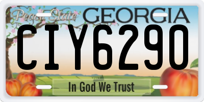 GA license plate CIY6290