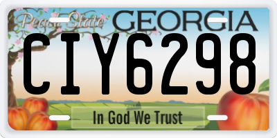 GA license plate CIY6298