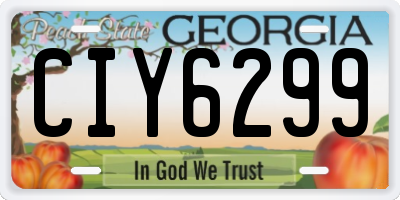 GA license plate CIY6299